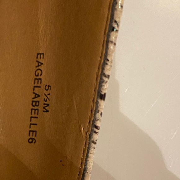 Enzo Angiolini stripe leather peep toe sz 5.5M - Picture 9 of 12